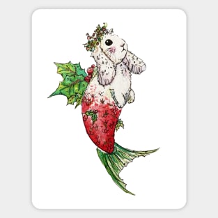 Holly Fairy Mermaid Bunny Magnet